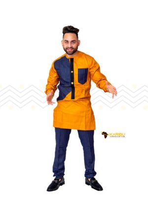 Karibu African Ankara Long Sleeves Suit