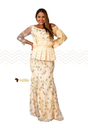 Nikki African Lace Gown