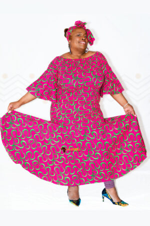 Karibu Ankara Peplum Dress