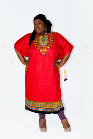 Karibu Ankara Button-Down Dress