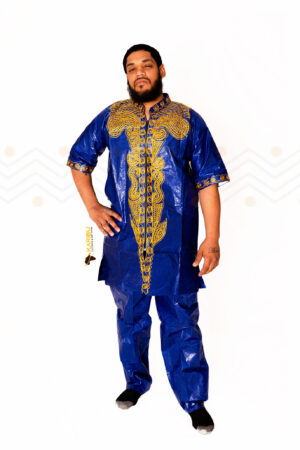 Blue & Gold African Senator Wear
