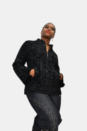 Midnight Adire Zip Jacket