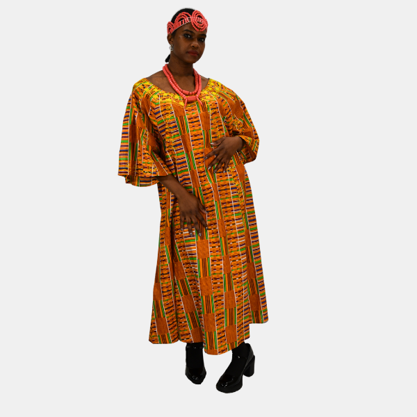 Royal Kente Free Flow Gown