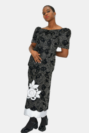 Midnight Lace Straight Gown