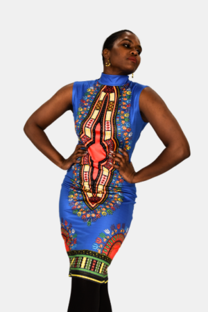 Royal Dashiki Bodycon Dress